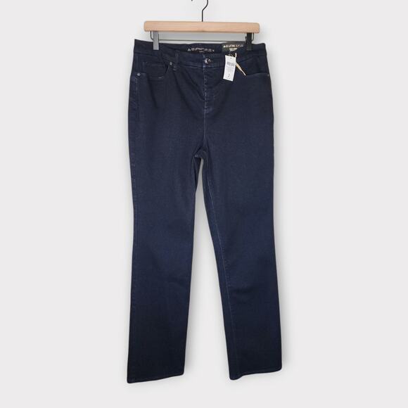 NEW Chicos Womens The So Lifting Straight Leg Jean Dark Blue M Modern Classic - Picture 1 of 6